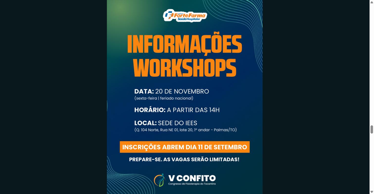 Informações Workshops